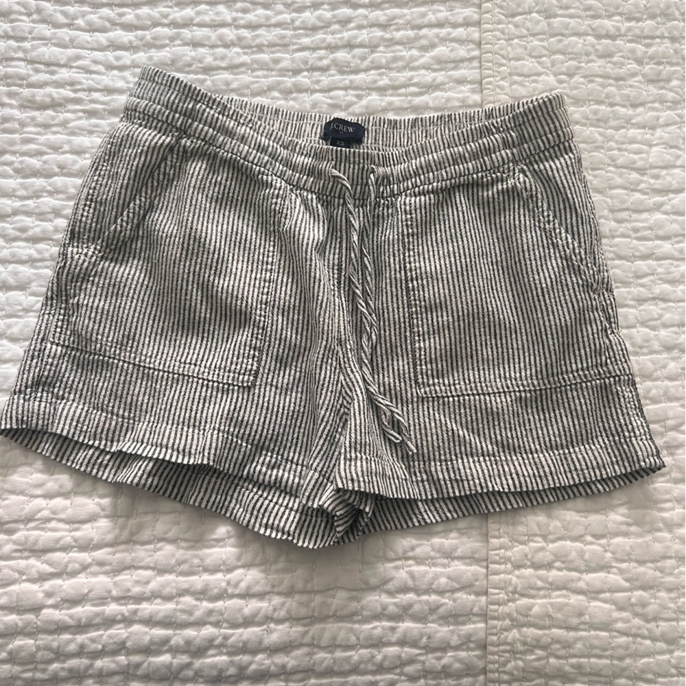 J. Crew Black and White Striped Shorts